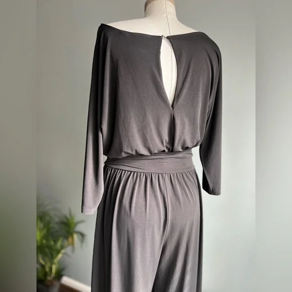 New York & Company Stretch Black Relax Fit Jumpsuit Size Medium - Picture 3 of 8